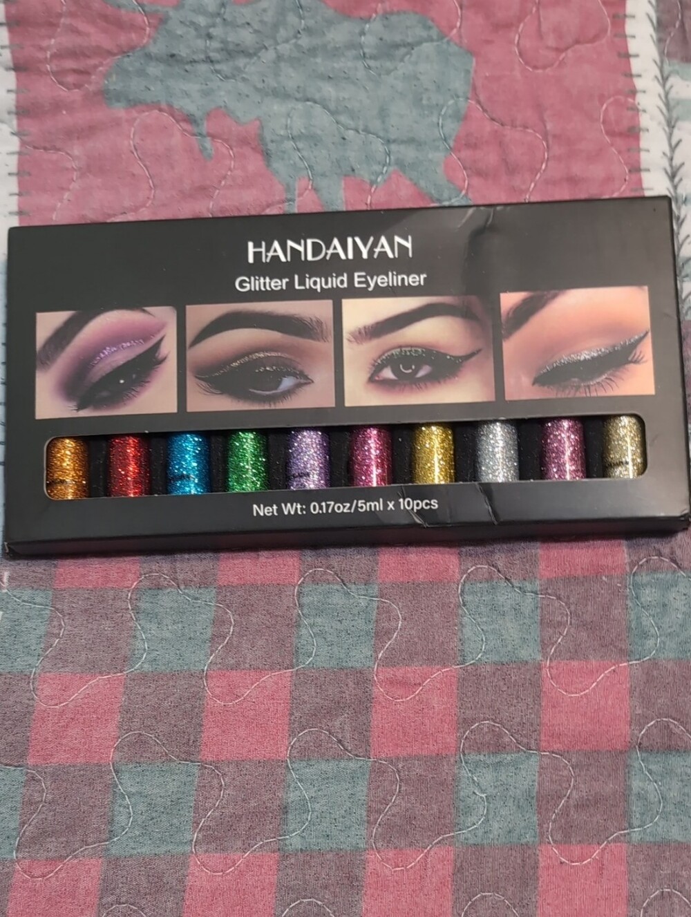 Handaiyan Glitter Liquid Eyeliner Set — Multicolor Sparkle Shades